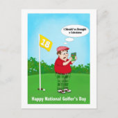 Happy Golfers Day Humor April 10 Postkarte (Vorderseite)