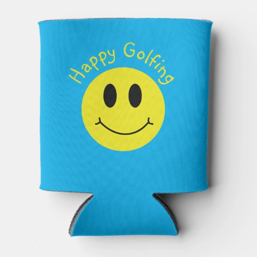 Happy Golfing Custom Text Grinning Face Classic Dosenkühler (Vorderseite)