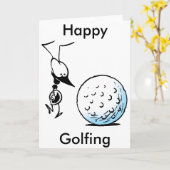 Happy Golfing Funny Greeting Card Karte (Gelbe Blume)