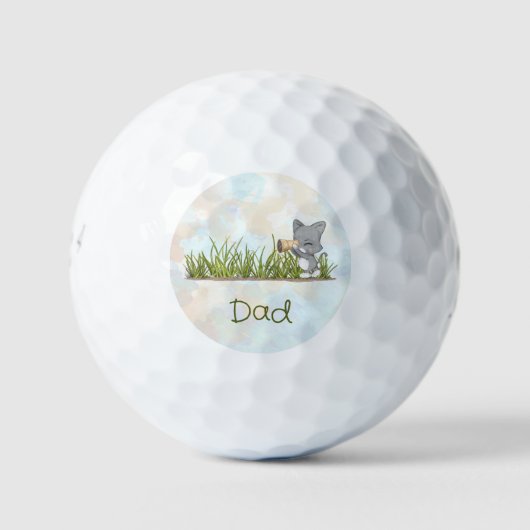 Happy Golfing Vater Der sonnige Vatertag Golfball (Vorderseite)