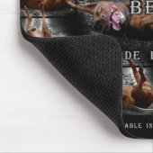 Happy Goofy Chocolate Labrador Pit Mix Dog Collage Mousepad (Ecke)