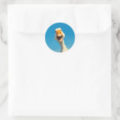 Happy Goose Under Blue Sky Runder Aufkleber (Tasche)