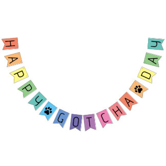 "Happy Gotcha Day" Adoption-Feier Wimpelkette