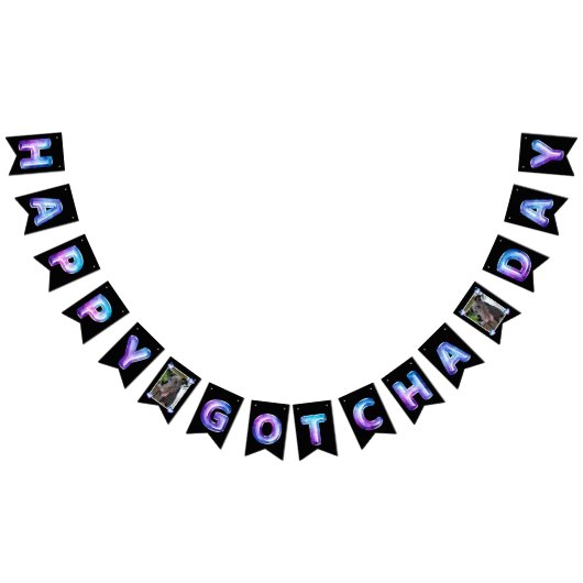 Happy Gotcha Day Balloons Your Pets Foto Wimpelkette (Alle)