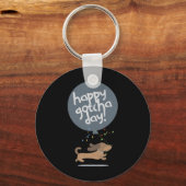 Happy Gotcha Day Dog New Puppy Adoption Birthday C Schlüsselanhänger (Vorderseite)