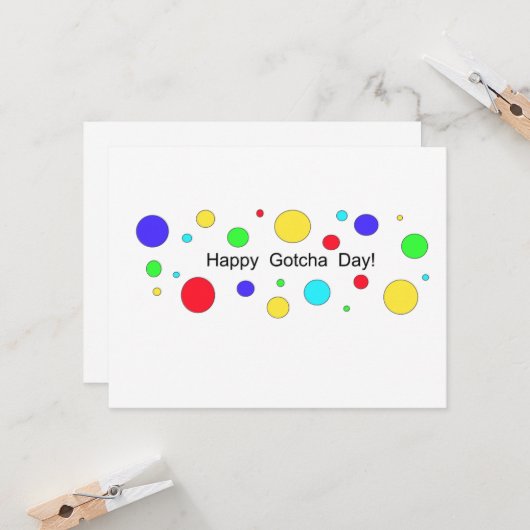Happy Gotcha Day! Karte (Vorderseite/Rückseite Beispiel)
