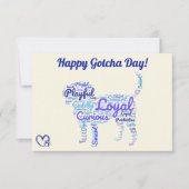 Happy Gotcha Day Pet Dog Karte (Vorderseite)