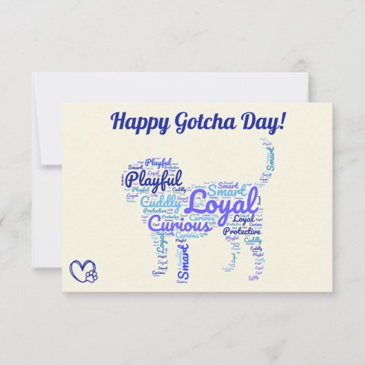 Happy Gotcha Day Pet Dog Karte (Vorderseite)