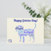 Happy Gotcha Day Pet Dog Karte (Stehend Vorderseite)