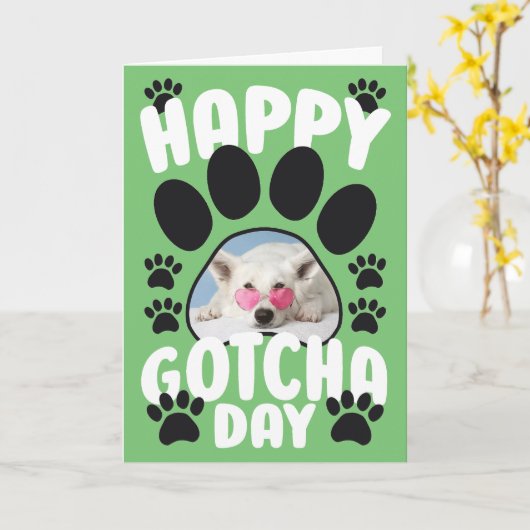 Happy Gotcha Day Pet Dog Karte (Gelbe Blume)