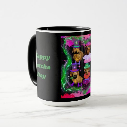 Happy Gotcha Day Tasse (Vorderseite Links)