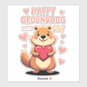 Happy Goundhog Day Aufkleber (Blatt)