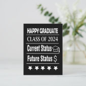 Happy Graduate Abschluss Postkarte (Stehend Vorderseite)