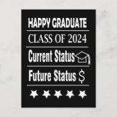Happy Graduate Abschluss Postkarte (Vorderseite)