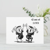 Happy Graduates Class of 20XX Einladung (Stehend Vorderseite)