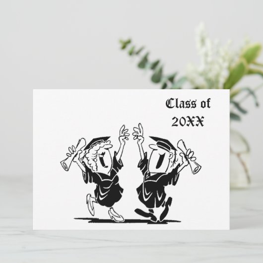 Happy Graduates Class of 20XX Einladung (Stehend Vorderseite)