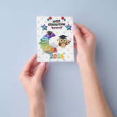 Happy Graduation 2026 - Cute Owl & Books Flyer (Gruppe)