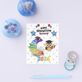 Happy Graduation 2026 - Cute Owl & Books Flyer (Einzeln)