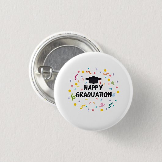 happy graduation button (Vorne & Hinten)