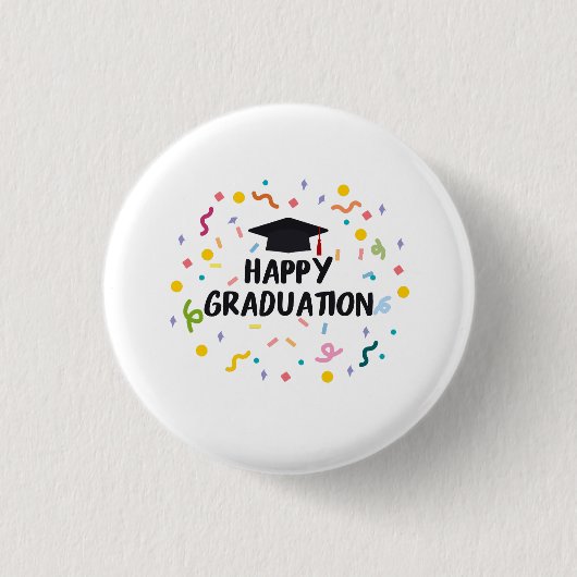 happy graduation button (Vorderseite)