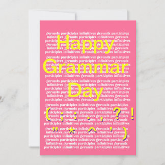 Happy Grammar Day Feiertagskarte