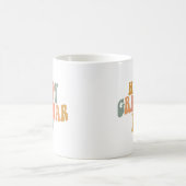 Happy Grammar Day Retro Wavy Kaffeetasse (Mittel)