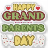 HAPPY GRAND ELTERN DAY AUFKLEBER (Vorderseite)