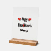 Happy Grand Parent Day Acrylschild (Winkel)