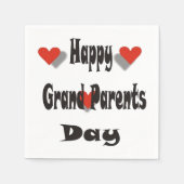 Happy Grand Parents Day Serviette (Vorderseite)