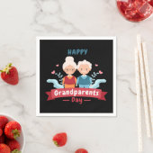 Happy Grandeleltern Day Holiday Serviette (Beispiel)