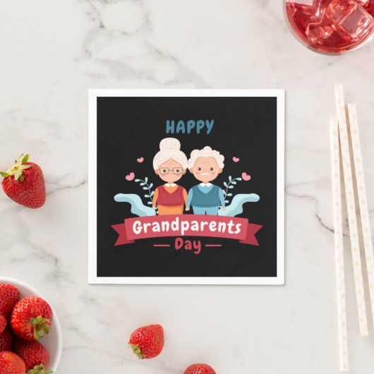 Happy Grandeleltern Day Holiday Serviette (Beispiel)