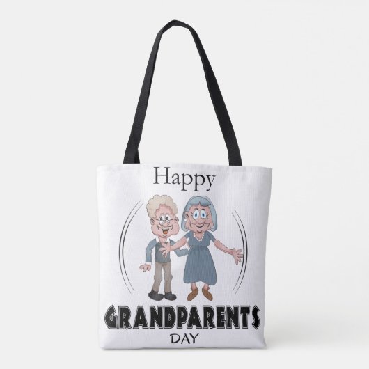 Happy Grandeleltern Day Tote Bag Tasche (Rückseite)
