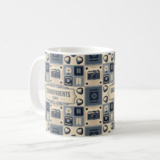 Happy Grandeleltern Tagesgeschenk Idee Kaffeetasse (Vorderseite Links)