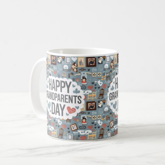 Happy Grandeltern Day Gift Kaffeetasse (Vorderseite Links)