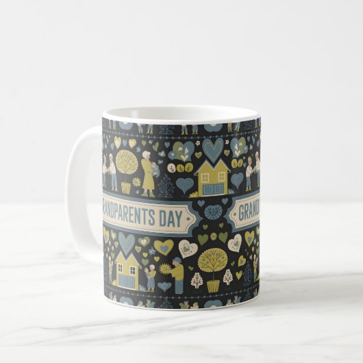 Happy Grandeltern Day Gift Kaffeetasse (Vorderseite Links)