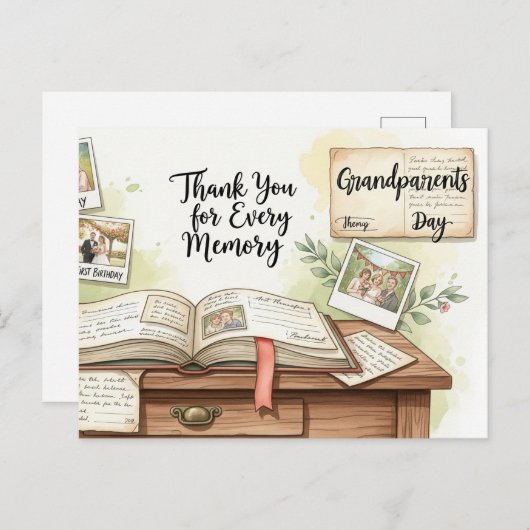 Happy grandparents day postcard postkarte (Vorne/Hinten)