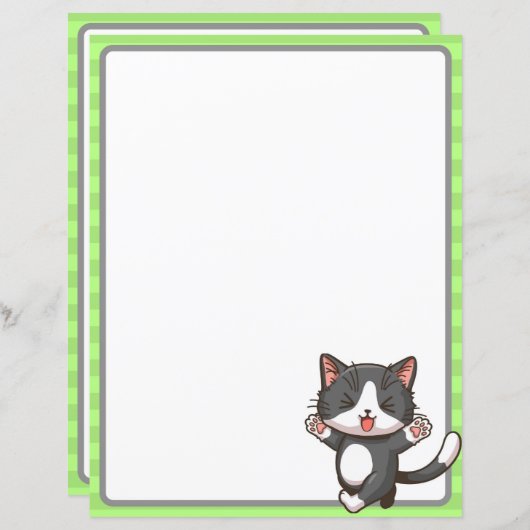 Happy graues Kätzchen mit geschlossenen Augen Papi (Vorne/Hinten)