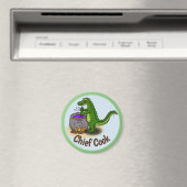 Happy Green Alligator Kochen Cartoon Magnet (In Situ (Geschirrspüler))