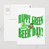 Happy Green Bier Day Postkarte (Vorne/Hinten)
