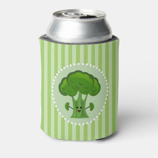 Happy Green Broccoli Dosenkühler (Kanne Rückseite)