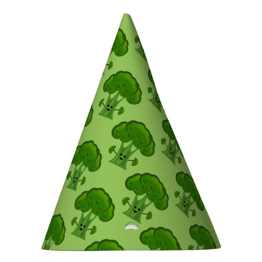 Happy Green Broccoli Partyhütchen (Rechts)