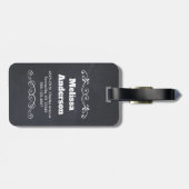 Happy Green Cactus in a Red Sombrero Pattern Gepäckanhänger (Rückseite horizontal)