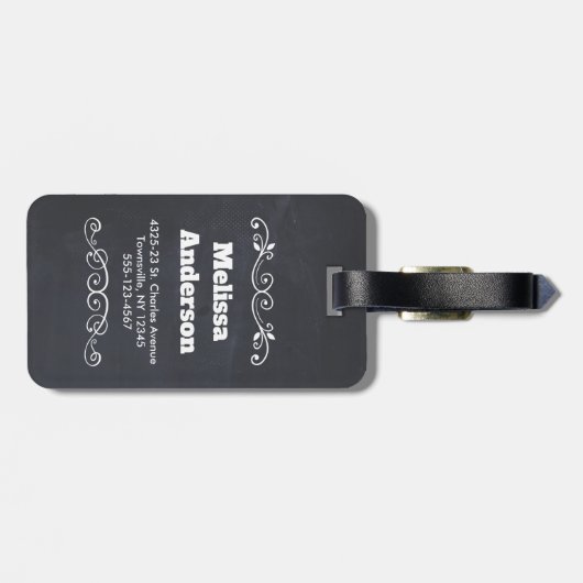 Happy Green Cactus in a Red Sombrero Pattern Gepäckanhänger (Rückseite horizontal)