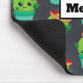 Happy Green Cactus in a Red Sombrero Pattern Mousepad (Ecke)