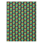 Happy Green Cactus in a Red Sombrero Pattern Tischdecke (Vorderseite)