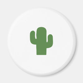 Happy green cactus in pink Summer Magnet