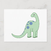 Happy Green Cartoon Dinosaur Postkarte (Vorderseite)