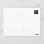 Happy Green Clover Blätter Art Pattern IV Postkarte (Rückseite)