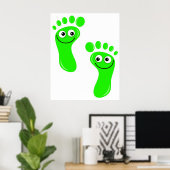 Happy Green Feet Poster (Heimbüro)
