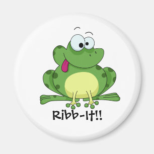 Happy Green Frog Magnet